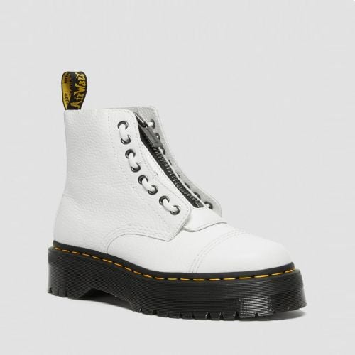 Martens Sinclair Leather Platform Boots White