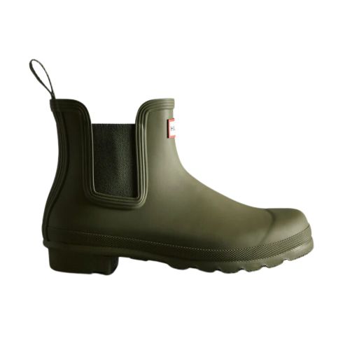 Hunter Men's Original Chelsea Rain Boots - Dark Olive Rubber Ankle Boots, Size 10 US - View #9
