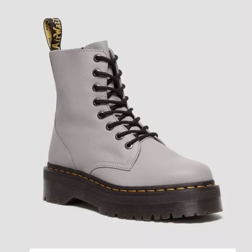 靴 Dr.Martens JADON PISA UK7 Jadon III Boot Pisa Leather Platforms in Vintage Taupe | Dr