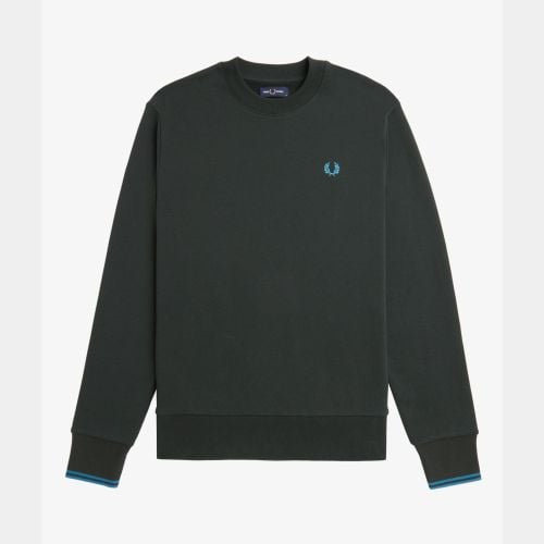 Fred Perry Crew Neck Sweatshirt | Green-M7535-W64 -kular fashion