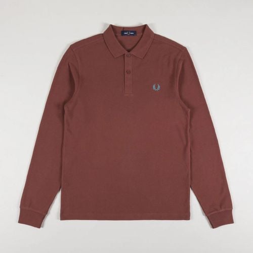 Fred Perry Long Sleeve Plain Polo Shirt | brown-M6006-S54