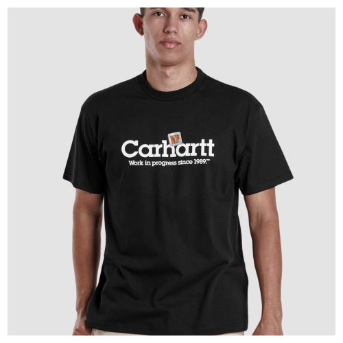 Carhartt WIP Label Script T-Shirt | Black - ﻿﻿I034421_89_XX