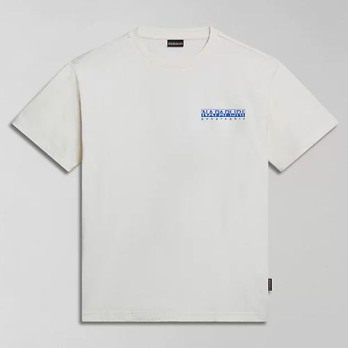 Tシャツ・カットソー NAPAPIJRI Men T-shirt White NP0A4IMS N1A1 Napapijri Men's Aylmer Short Sleeve T-Shirt - White