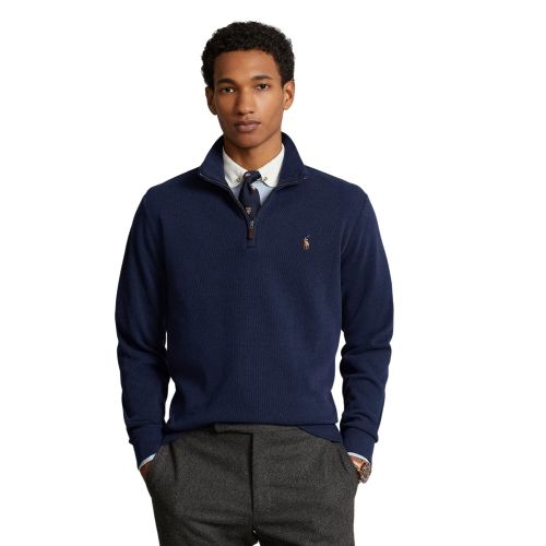 Polo Ralph Lauren Knit ¼ Zip Jumper | Navy-710671929029 at kular