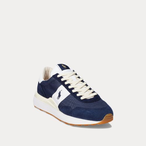 Polo Ralph Lauren Train 89 Suede and Oxford Trainer | Navy display picture 1