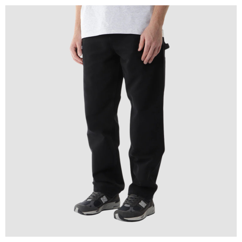 パンツ Carhatt SINGLE KNEE PANT - Black Carhartt-WIP Single Knee Pant - Black Rinsed I Urban Excess