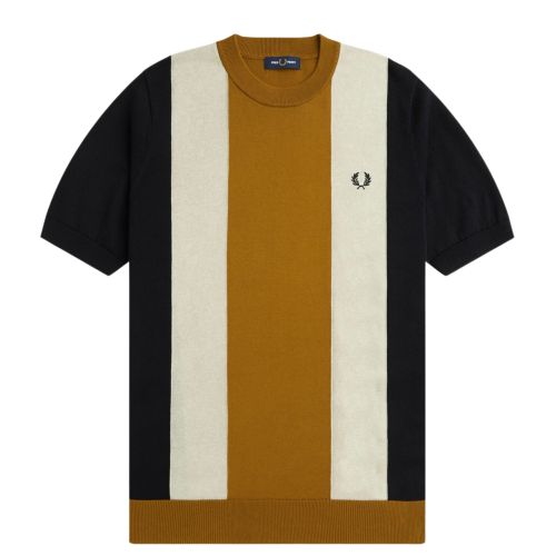【FRED PERRY】Pin Stripe T-Shirt R5863 Fred Perry Mens Stripe Fine Knit Tee - K7853