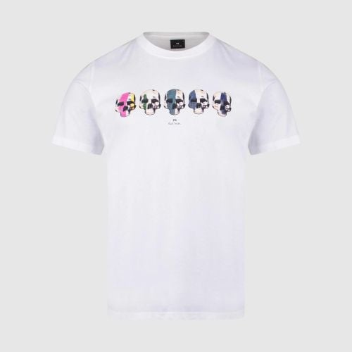 Paul Smith Crew Neck Multi Skull T-Shirt | White-M2R-011R