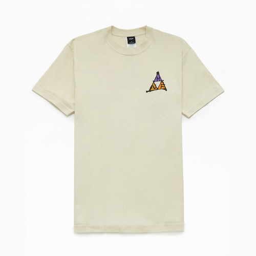 HUF No-Fi Triple Triangle T-Shirt | Camel - TS02103, Cream | Kular