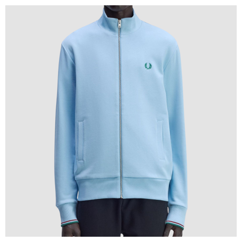Fred Perry Zip Through Sweatshirt | Track Blue - J1327-Z22