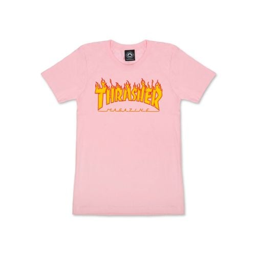 Thrasher Girls Flame Logo T-Shirt Pink