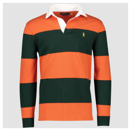 Polo Ralph Lauren Men's Rugby Stripe Shirt | Orange