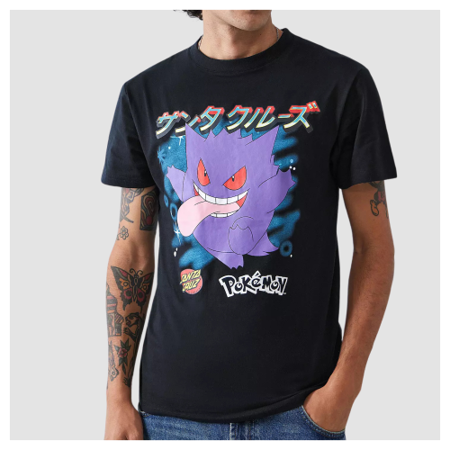 Santa Cruz x Pokemon Ghost Type 3 T-Shirt | Black - SCA-TEE-9956