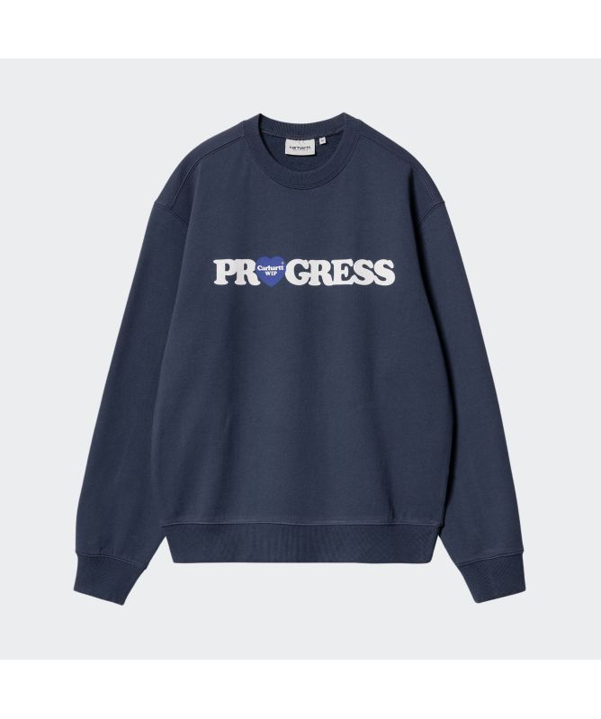 【Carhartt】 I HEART PROGRESS SWEATSHIRT Carhartt Work In Progress I Heart Progress Cotton Sweatshirt