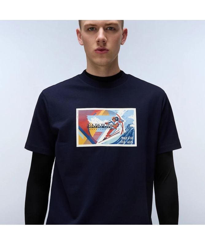 送料込★NAPAPIJRI★ S-Box 5 半袖Tシャツ Box short sleeves T-shirt Summer | Napapijri | official store
