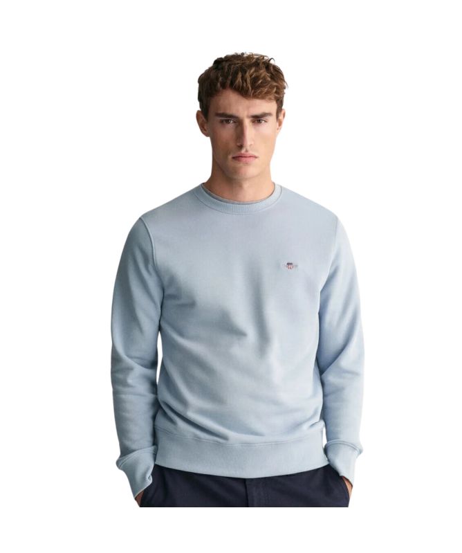 トップス BR65622SET-IN CREW NECK SWEAT SHIRT GANT Shield Crew Neck Men's Sweatshirt -2006065-pink-671-sky