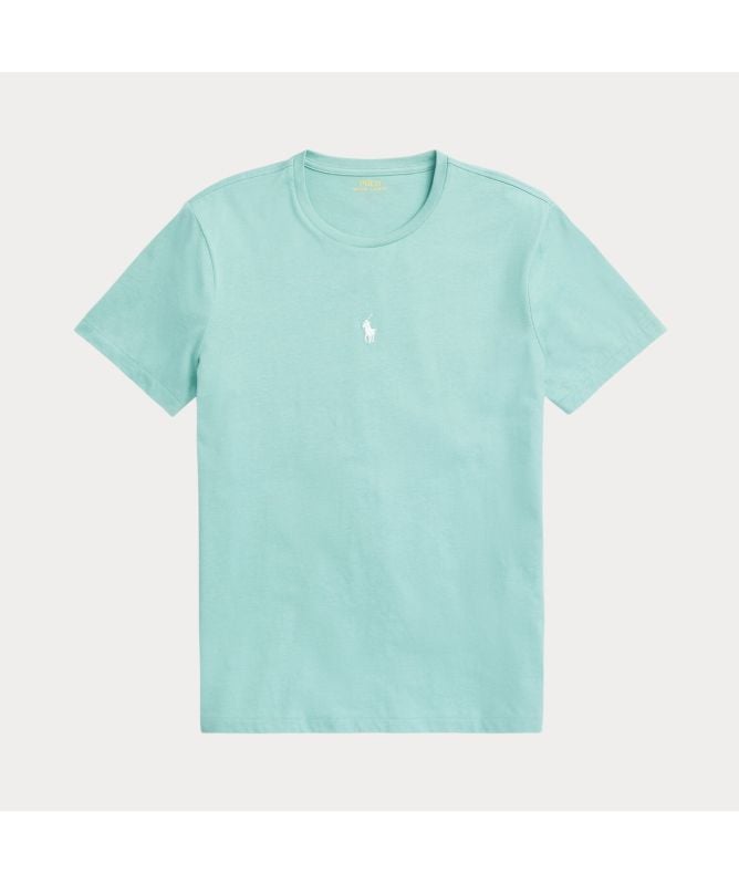 Tシャツ・カットソー Ralph Lauren FW25 CUSTOM FIT SHIRT (710928918 008) Polo Ralph Lauren Centre Chest Logo T-Shirt | green-710839046040