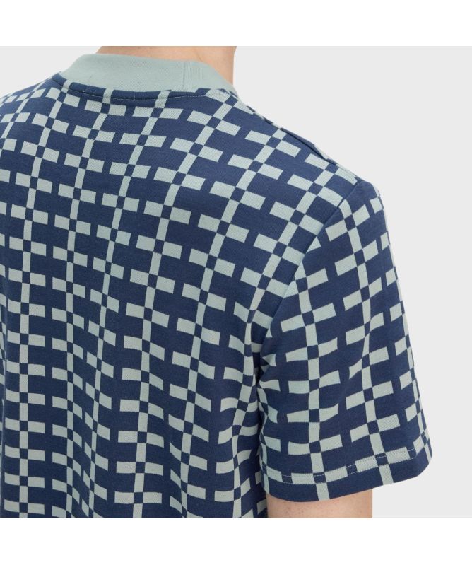 ★FRED PERRY★ Sharp Geometric Jacquard T-Shirt Silver Blue Geometric Jacquard T-Shirt - Silver Blue | Men's T-Shirts