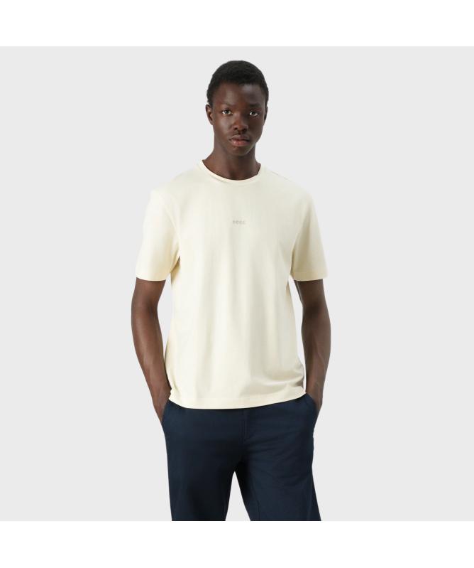BOSS Relaxed-Fit T-Shirt In Stretch Cotton With Logo Print