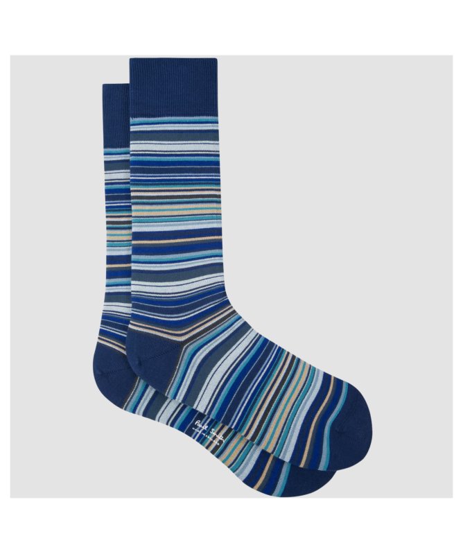Paul Smith 'Signature Stripe' Socks | Black - ﻿M1A-380CI