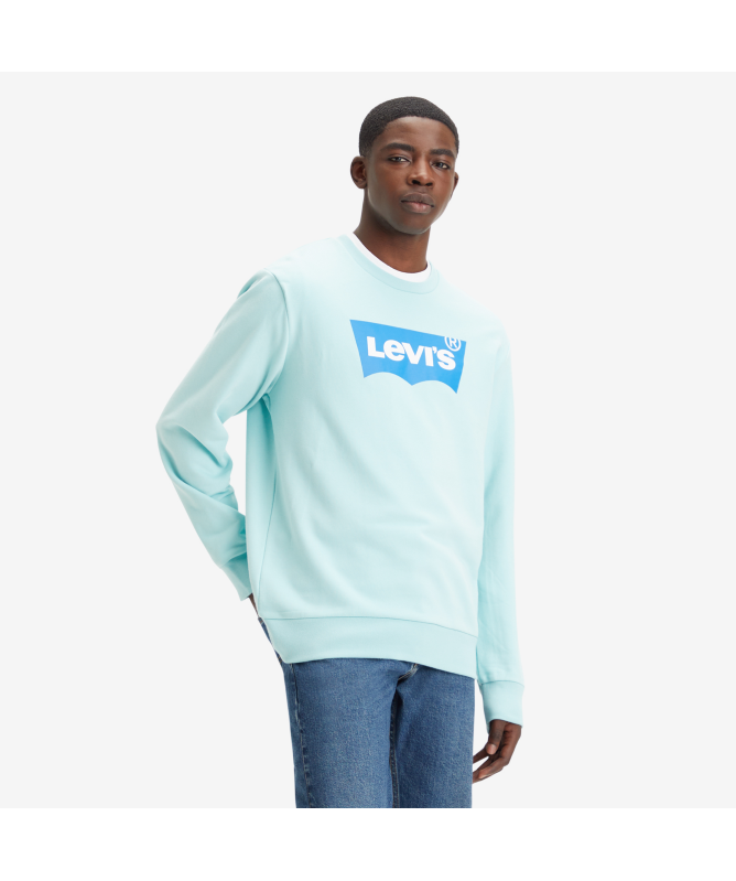 Levi Standard Graphic Crewneck Sweatshirt | Pastel Turquoise