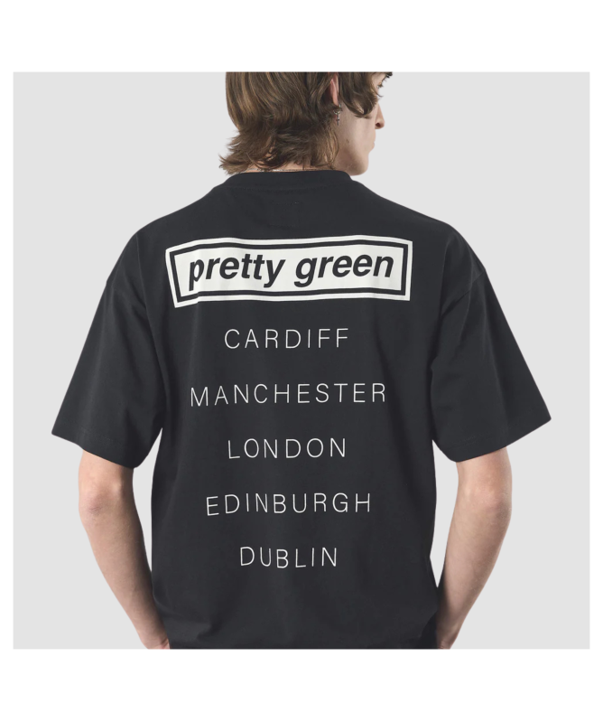 Pretty Green Live Forever T-Shirt | Black - ﻿G25Q2MUJER316