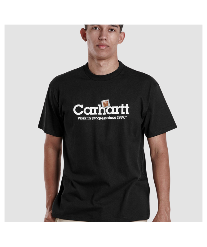 Carhartt WIP Label Script T-Shirt | Black - ﻿﻿I034421_89_XX