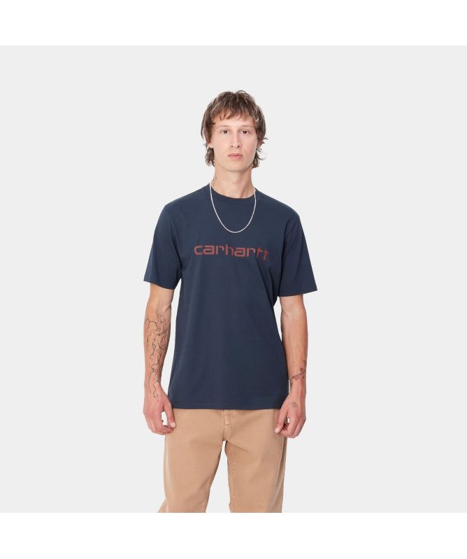 CARHARTT WIP｜ (Script T-Shirt (I031047 2QGXX)) Carhartt WIP Script Men's T-Shirt Blue I031047-22HXX