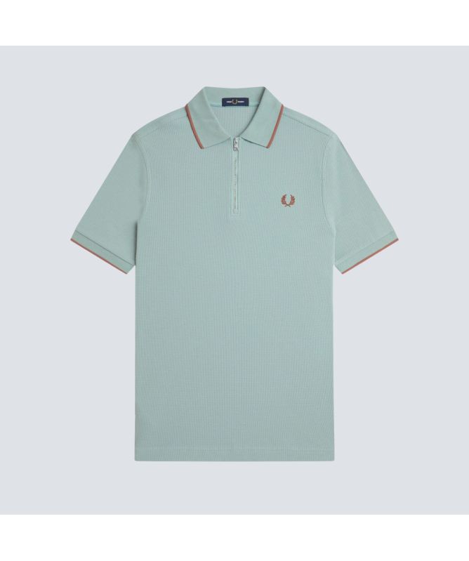 Geometric Jacquard T-Shirt - Silver Blue | Men's T-Shirts