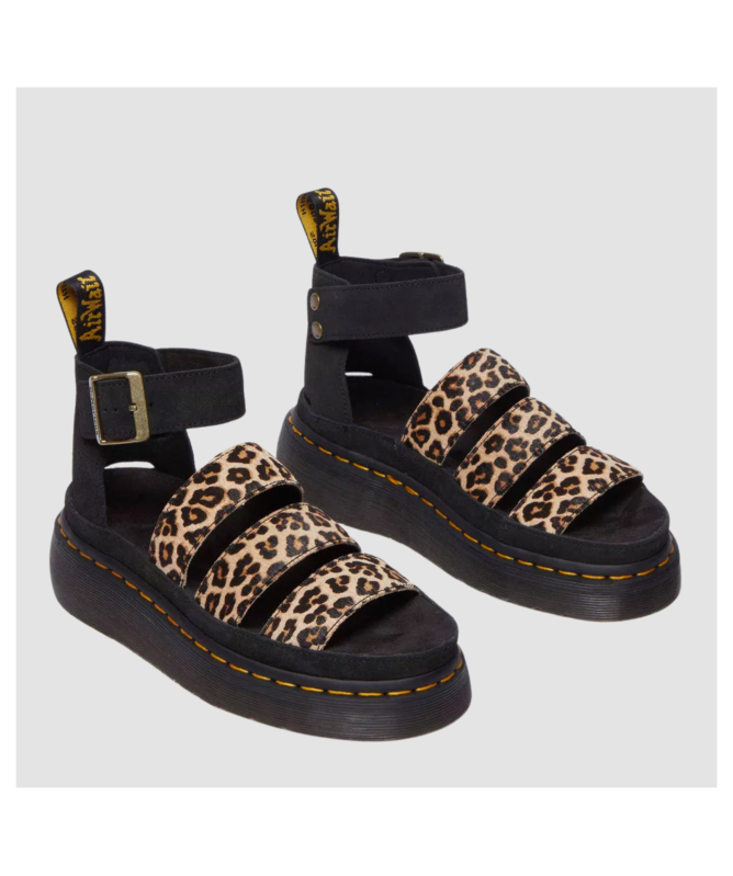 Dr. Martens Women Clarissa II Quad Leopard Leather Platform