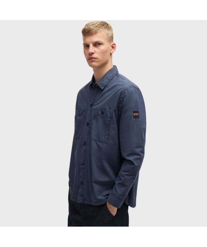 Boss Locky 2 Cotton Overshirt | navy-50519473-404-olive-341 -kular 