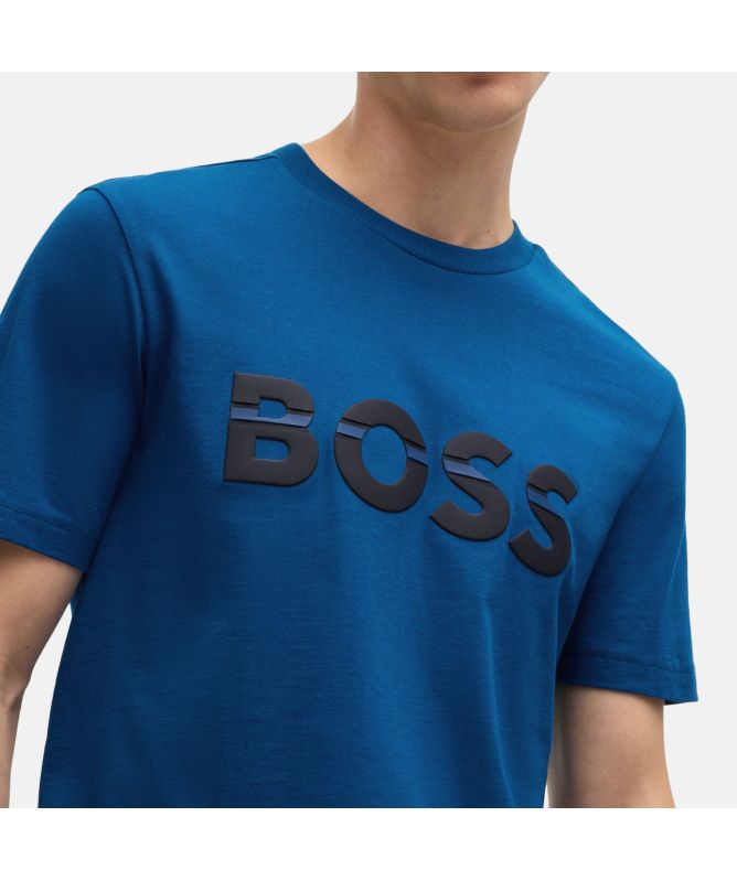 Boss Tee 1 Crew Neck T-Shirt | Beige-50525208-271-Teal-494