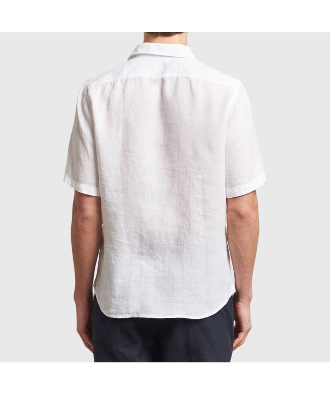 Boss Rash 2 Short Sleeve Linen Shirt | White - 50537382-100