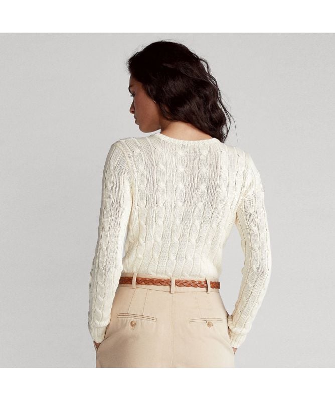 Polo Ralph Lauren Slim Fit Cable-Knit Jumper | Cream