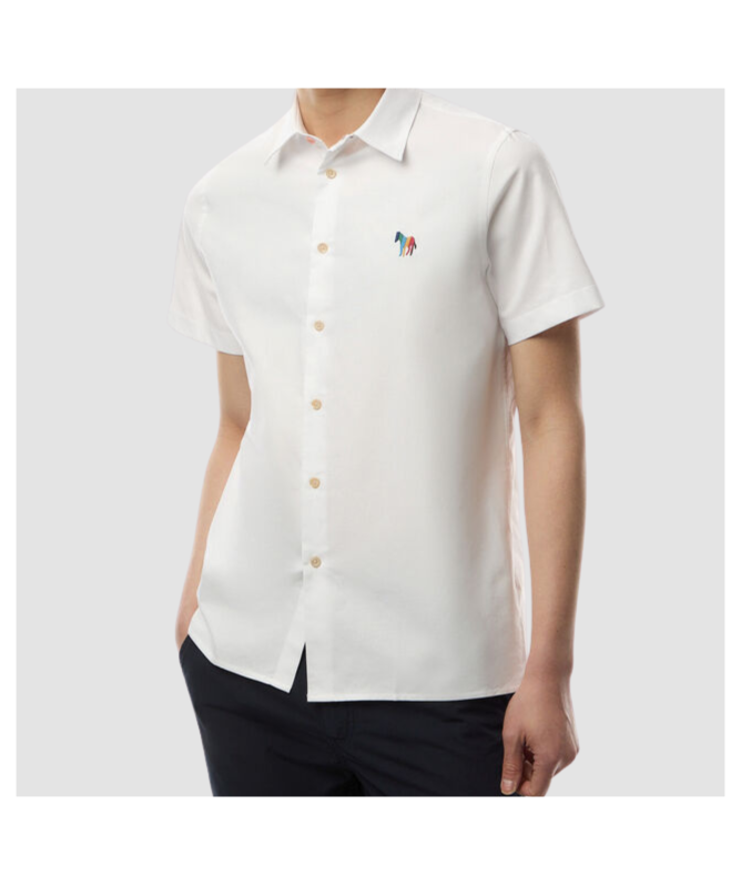 Paul Smith Casual Fit Short Sleeve Zebra Shirt | Pink - M2R