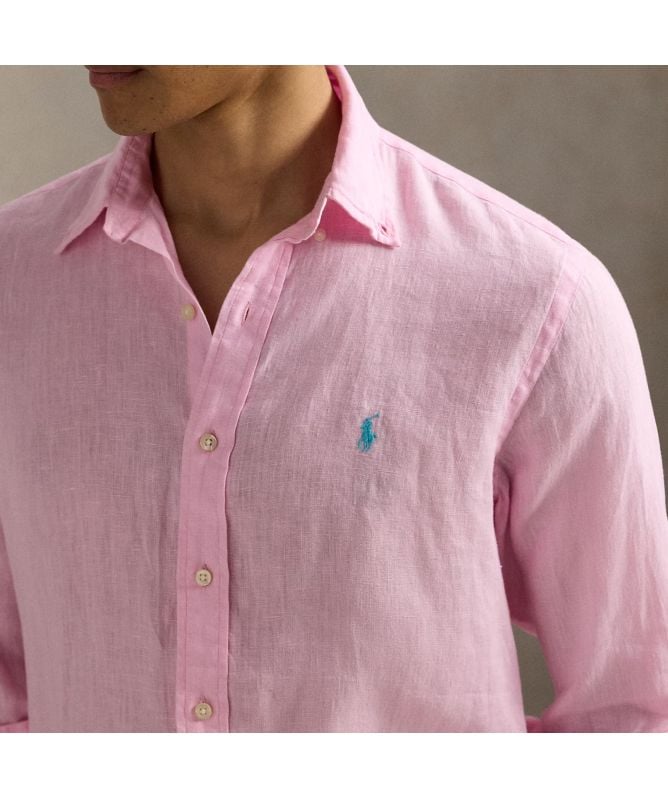 Polo Ralph Lauren Custom Fit Linen Shirt | Navy