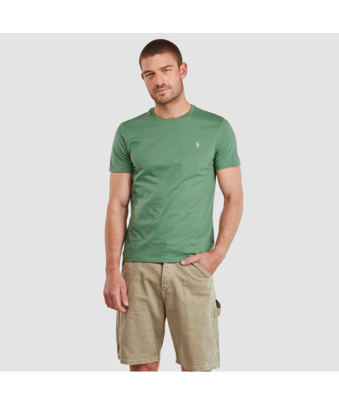 Tシャツ・カットソー POLO RALPH LAUREN Men T-shirt Green 710671438 415 Custom Slim Fit T-Shirt POLO RALPH LAUREN Verde | Grifo210