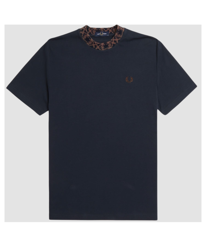 Fred Perry Men's Jacquard Trim Polo Shirt | Navy - M8584 - 608