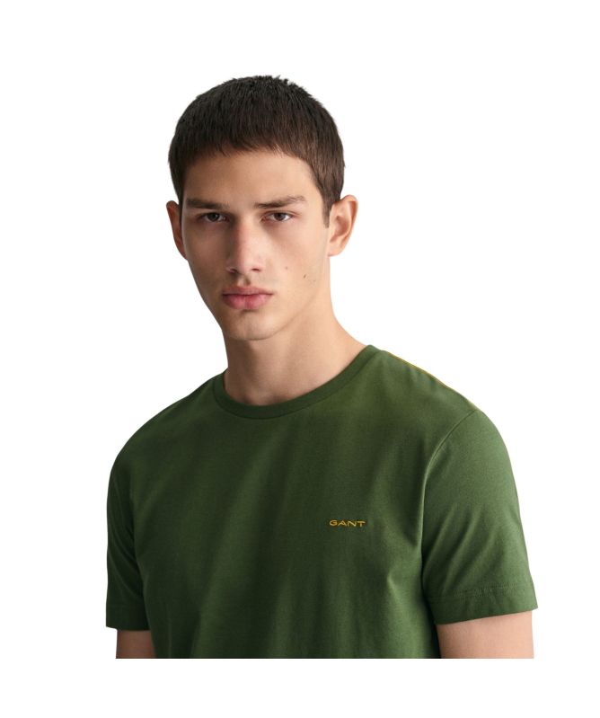 Tシャツ・カットソー KANGRA Men T Shirts 102821097 Green Gant Apparel Mens FLORAL PRINT T-SHIRT 362/KALAMATA GREEN