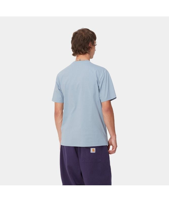 Carhartt WIP University T-Shirt | White-I034851-00A-Sky Blue
