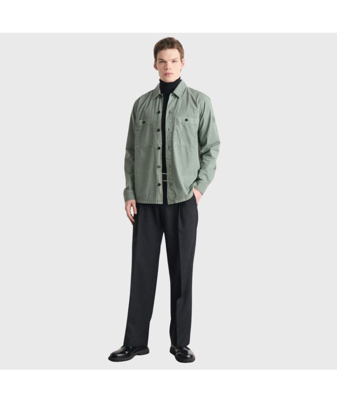 Boss Locky 2 Cotton Overshirt | navy-50519473-404-olive-341 -kular 