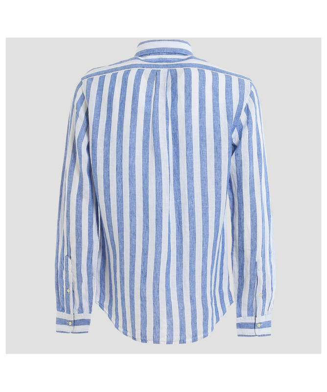Polo Ralph Lauren Men's Striped Linen Shirt | Blue/White - 710787525002