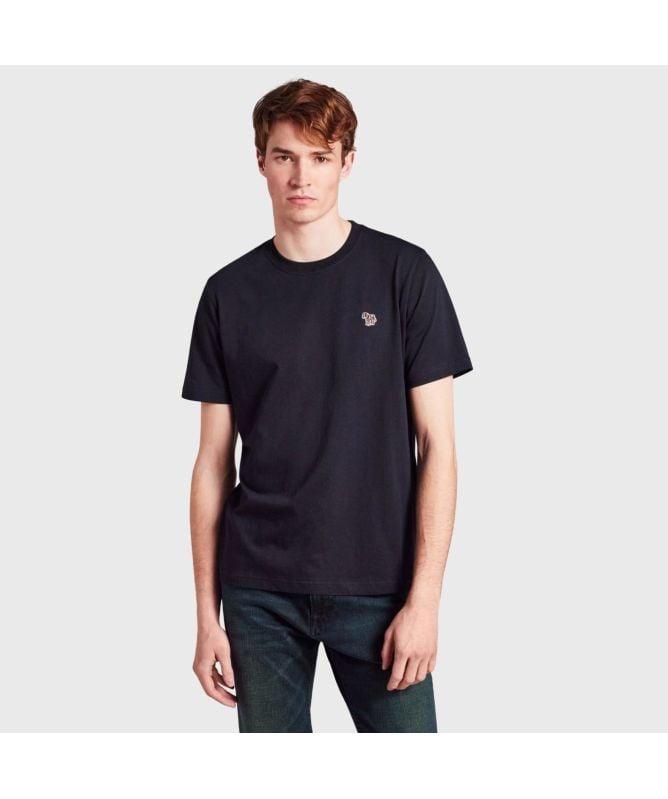 Paul Smith｜ (M2R 011R PP5081 01) Men's Grey Marl Cotton Zebra Logo T-Shirt