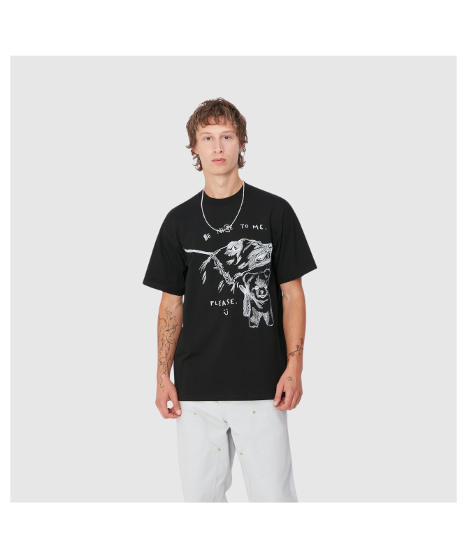 【関税込み】Carhartt \"Pepe Be Nice\" T-shirt Carhartt WIP cotton t-shirt S/S Pepe Be Nice men's black