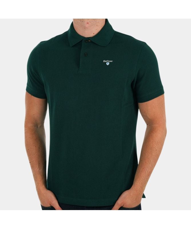 Tシャツ・カットソー Barbour SS25 'Tartan pique' polo shirt (MML0012MML ST17) Tartan Placket Polo Shirt in Washed Stone | Barbour