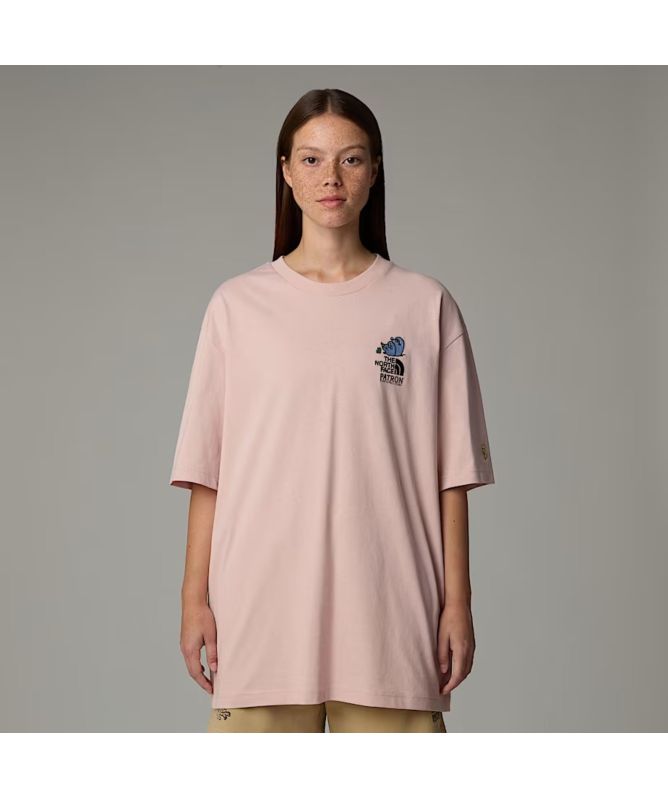The North Face Mountain Cleanup Oversized T-Shirt | Pink