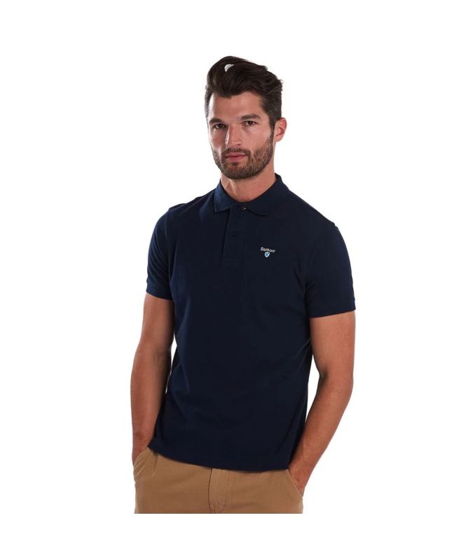 Tシャツ・カットソー Barbour SS24 REGULAR FIT POLO SHIRT (MML0358_BK31) Barbour バブアー BARBOUR 半袖ポロシャツ SPORTS POLO SHIRT