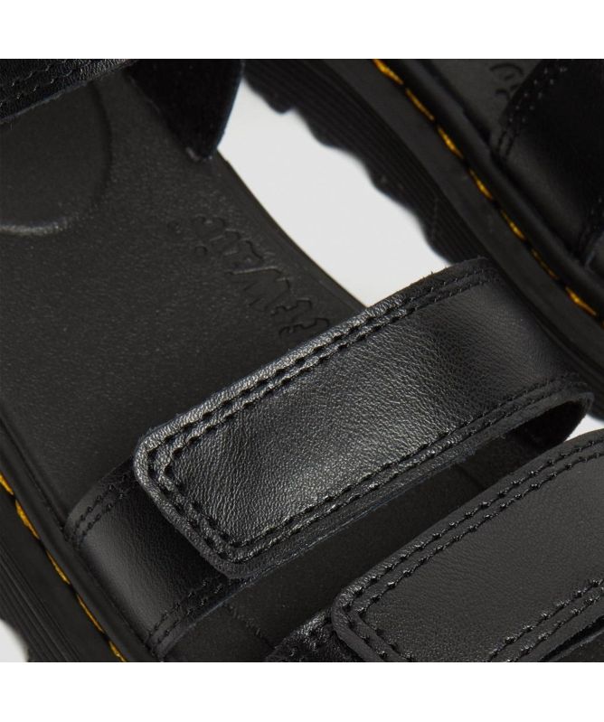 Dr. Martens Junior Klaire Leather Strap Sandals | Black