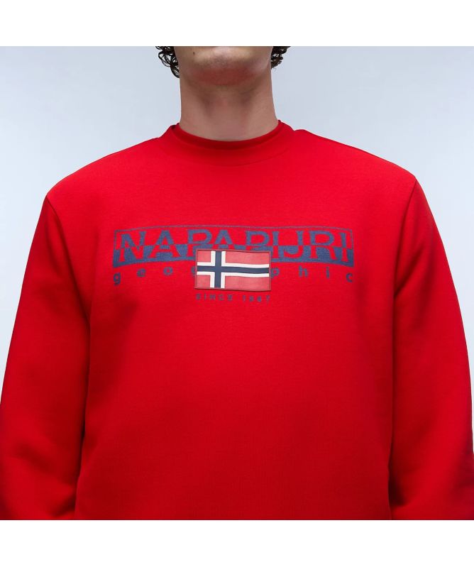 Napapijri Aylmer Crew Neck Sweatshirt | Red-NP0A4I1FR061