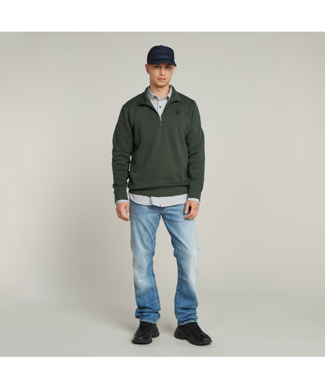 G-Star Premium Core Half Zip Sweatshirt | Black - D26459